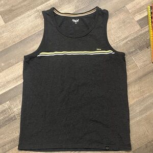 Fila Men's Dark Gray Tank Top with Yellow Stripe
